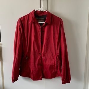 Prada Red Lightweight Button-Front Jacket